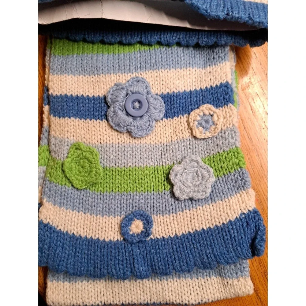 Girl Connection 2 Piece Gat Scarf Wool Blend One Size New